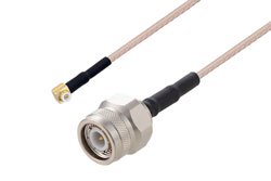 PE3W10115 - Snap-On MMBX Plug Right Angle to TNC Male Cable Using RG316 Coax