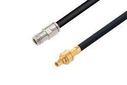 PE3W10432 - Reverse Polarity SMA Plug to N Female Low Loss Cable Using LMR-400 Coax