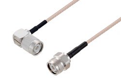 PE3W10541 - TNC Male Right Angle to TNC Male Cable Using RG316 Coax