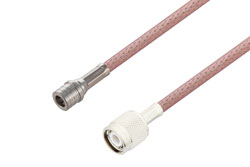 PE3W10618 - QMA Male to TNC Male Cable Using RG142 Coax