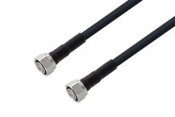 PE3W11035LF - 4.3-10 Male to 4.3-10 Male Low Loss Cable Using LMR-400-UF Coax with Times Microwave Components, LF Solder