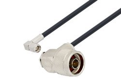PE3W11445 - N Male Right Angle to SMA Male Right Angle Low Loss Cable Using LMR-195 Coax