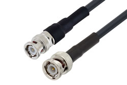 PE3W11624/HS - BNC Male to BNC Male Low Loss Cable Using LMR-240-UF Coax with HeatShrink