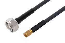 PE3W11706 - 4.3-10 Male to SMA Male Low Loss Cable Using LMR-240 Coax