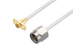PE3W11874 - SMA Male to Limited Detent SMP Male 2 Hole Flange Cable Using PE-SR405FL Coax