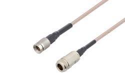 PE3W12269/HS - 1.0/2.3 Plug to N Female Cable Using RG316 Coax with HeatShrink