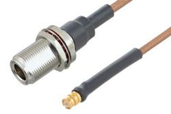PE3W12441 - N Female Bulkhead to SMP Female Cable Using RG178 Coax