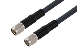 PE3W12494/HS-60 - SMA Male to SMA Male Low Loss Cable Using LMR-LW195 Coax with HeatShrink in 60 Inch