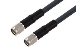 PE3W12494/HS - SMA Male to SMA Male Low Loss Cable Using LMR-LW195 Coax with HeatShrink
