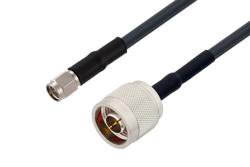 PE3W12573/HS - SMA Male to N Male Low Loss Cable Using LMR-195-UF Coax with HeatShrink