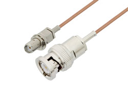 PE3W12581 - BNC Male to SMA Female Bulkhead Cable Using RG178 Coax