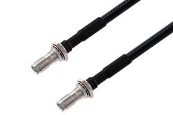 PE3W13069 - NEX10 Female Bulkhead to NEX10 Female Bulkhead Low PIM Cable Using SPO-250 Coax