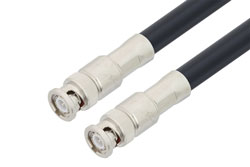 PE3W13106 - Fire Rated BNC Male to BNC Male Low Loss Cable Using LMR-400-FR Coax