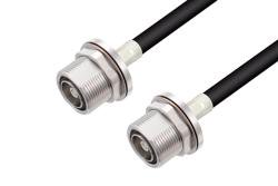 PE3W13264 - 7/16 DIN Female Bulkhead to 7/16 DIN Female Bulkhead Low Loss Cable Using LMR-400-UF Coax
