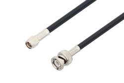 PE3W13347 - BNC Male to SMA Male Low Loss Cable Using LMR-195-UF Coax