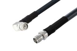 PE3W13683/HS - TNC Male Right Angle to TNC Female Low Loss Cable Using LMR-400-DB Coax with HeatShrink