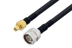 PE3W13824/HS - N Male to SMA Male Low Loss Cable Using LMR-LW400 Coax with HeatShrink