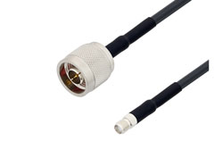 PE3W13833/HS - N Male to SMA Female Low Loss Cable Using LMR-195-UF Coax with HeatShrink