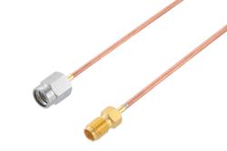 PE3W14606 - SSMA Male to SSMA Female Cable Using PE-034SR Coax