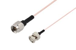 PE3W14686/HS - 2.92mm Male to BNC Male Cable Using PE-047SR Coax with HeatShrink