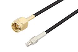 PE3W14913 - Fire Rated MCX Plug to SMA Male Low Loss Cable Using LMR-100-FR Coax