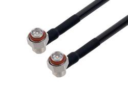 PE3W15040 - 7/16 DIN Male Right Angle to 7/16 DIN Male Right Angle Low Loss Cable Using LMR-600-UF Coax