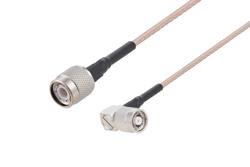 PE3W15216/HS - TNC Male to TNC Male Right Angle Cable Using RG316-DS Coax with HeatShrink