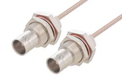 PE3W15433 - 75 Ohm BNC Female Bulkhead to 75 Ohm BNC Female Bulkhead Cable Using 75 Ohm RG179 Coax