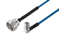 PE3W15590 - 4.3-10 Male to QMA Male Right Angle Low PIM Cable Using TFT-5G-402 Coax with Times Microwave Components