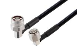 PE3W15844 - 2.2-5 Male Right Angle to N Male Right Angle Low PIM Cable Using 1/4 inch Superflexible Coax