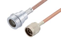 PE3W15866 - QN Male to N Male Low Loss Cable Using PE-P195 Coax