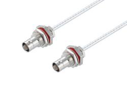 PE3W15879 - BNC Female Bulkhead to BNC Female Bulkhead Cable Using PE-SR402FL Coax