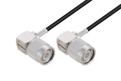 PE3W15903 - TNC Male Right Angle to TNC Male Right Angle Low Loss Cable Using LMR-100A-UF Coax