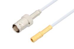 PE3W16123 - SSMB Plug to BNC Female Cable Using RG188 Coax