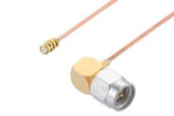 PE3W16649 - SMA Male Right Angle to SMP Female Cable Using PE-047SR Coax