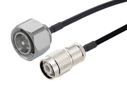 PE3W16690 - TNC Male to 4.3-10 Male Cable Using PE-SR402FLJ Coax