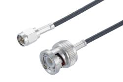 PE3W16757 - SMA Male to BNC Male Low Loss Cable Using LMR-100A-UF Coax