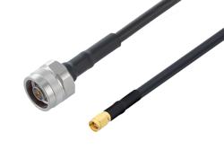 PE3W17303 - Fire Rated N Male to SMA Male Low Loss Cable Using LMR-240-FR Coax