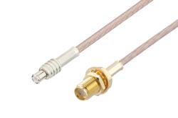 PE3W17324 - SMA Female Bulkhead to MCX Plug Cable Using RG316 Coax