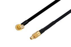 PE3W17569 - MMCX Plug to SMP Female Right Angle Cable Using PE-SR405FLJ Coax