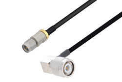 PE3W17828 - 3.5mm Male to TNC Male Right Angle Cable Using PE-SR402FLJ Coax