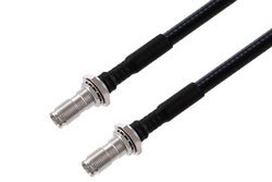 PE3W17863 - NEX10 Female Bulkhead to NEX10 Female Bulkhead Low PIM Cable Using SPF-250 Coax