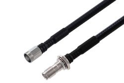 PE3W17867 - NEX10 Male to NEX10 Female Bulkhead Low PIM Cable Using SPO-250 Coax