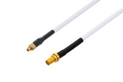 PE3W18778/HS - MMCX Plug to MCX Jack Bulkhead Cable Using RG188 Coax with HeatShrink