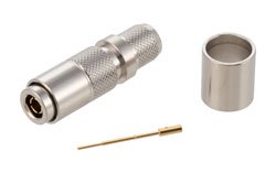 PE40003 - 12G SDI 75 Ohm 1.0/2.3 Male Connector Crimp/Solder Attachment for Belden 4694R, Belden 1694A, RG6