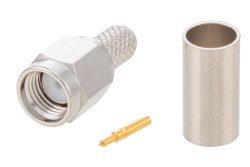 PE4008 - SMA Male Connector Crimp/Solder Attachment for RG55, RG142, RG223, RG400, RG141