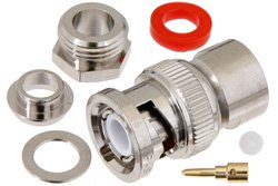 PE4024 - BNC Male Connector Clamp/Solder Attachment for RG59B/U, RG62, RG71