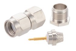 PE4027 - SMA Male Connector Clamp/Solder Attachment for RG55, RG58, RG141, RG142, RG223, RG303, RG400, PE-C195, PE-P195, LMR-195