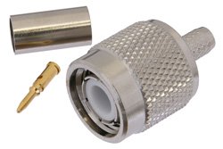 PE4071 - TNC Male Connector Crimp/Solder Attachment for RG59B/U, RG62, RG71
