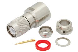 PE4088 - TNC Male Connector Clamp/Solder Attachment for RG213, RG214, RG8, RG9, RG11, RG225, RG393, RG144, RG215, RG216